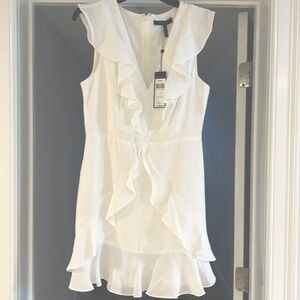 White ruffles midi/mini (depending on height) dress. Perfect for any occasion!